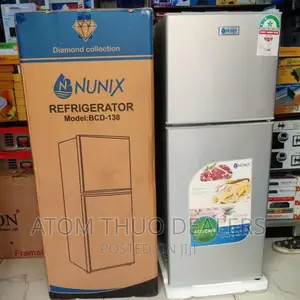 Nunix BCD-138 Silver Large Capacity Double Door Fridge
