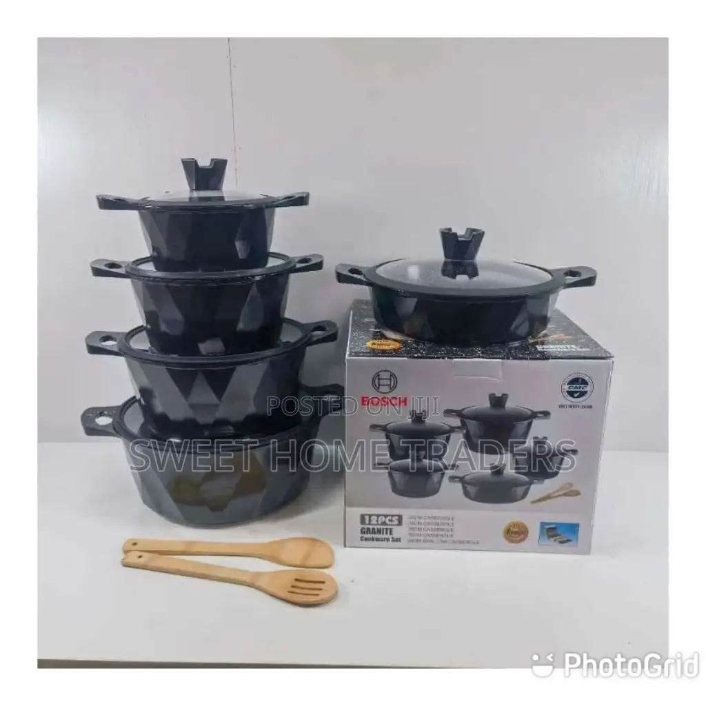 Bosch 12pc Cookware With Silicon Lid Covers: