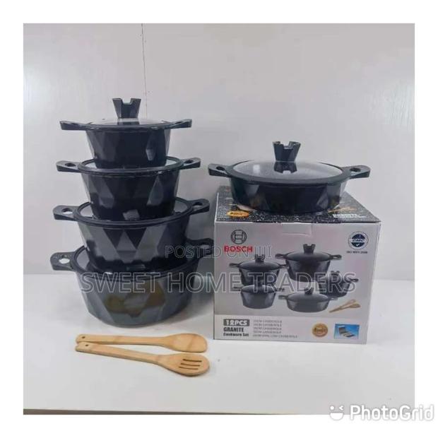 Bosch 12pc Cookware With Silicon Lid Covers: