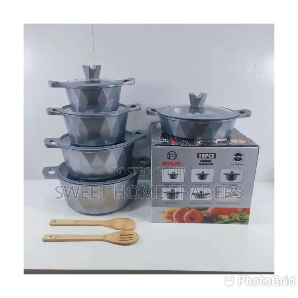 Bosch 12pc Cookware With Silicon Lid Covers 