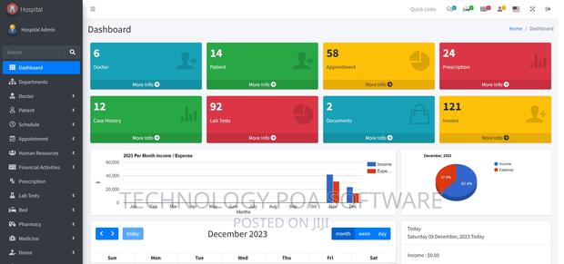 Hospital Saas + Mobile Applications - main view