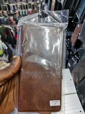 Leather Flip Case for Samsung A02 - Brown
