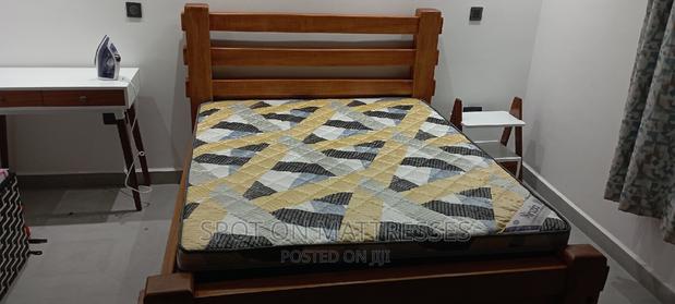 5×6 Mahogany Bed + Spring Mattress 10inch