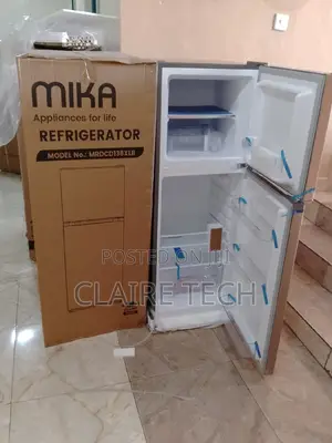 Refrigerator! Mika 138l Double Door-Dark Silver