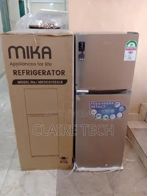 Fridge!Fridge!Mika 138l Double Door Silver Refrigerator