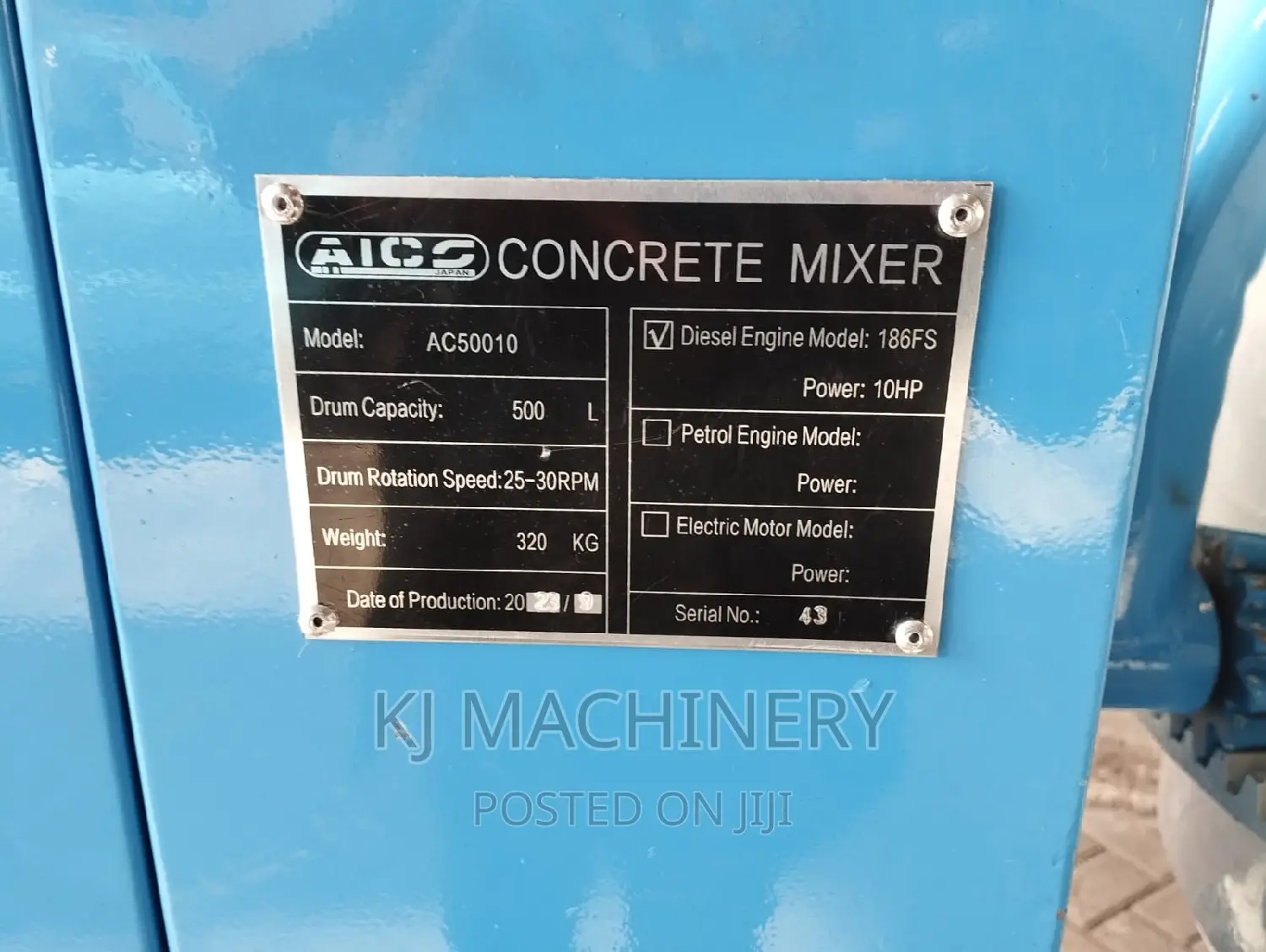 Aico Diesel Powered Concrete Mixer-Quality Assured Machine