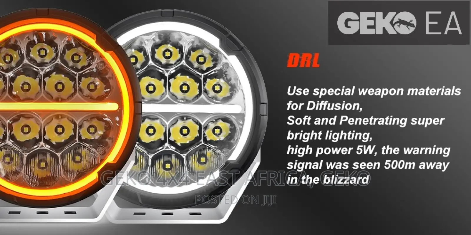 2024 4X4 Spotlights 6.5” 120W Pair, Dual Color DRL-D06