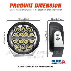 2024 4X4 Spotlights 6.5” 120W Pair, Dual Color DRL-D06