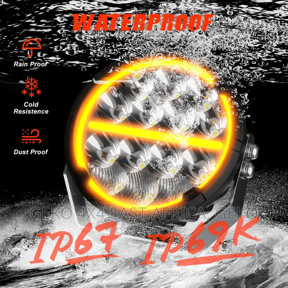 2024 4X4 Spotlights 6.5” 120W Pair, Dual Color DRL-D06