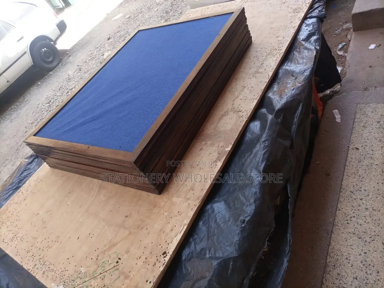 Notice Board With Wooden Frame 122cm by 122cm