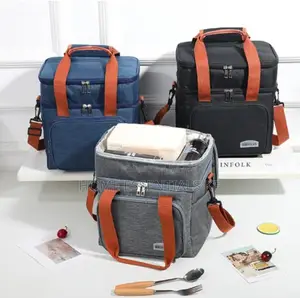 Brivillas Branded 2 Layer Insulated Food Bag-26x18x28cm*