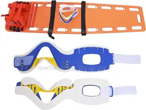 Spine Board With Head Immobilizer/ Block and Cervical Collar