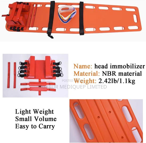 Spine Board With Head Immobilizer/ Block and Cervical Collar - thumbnail 3