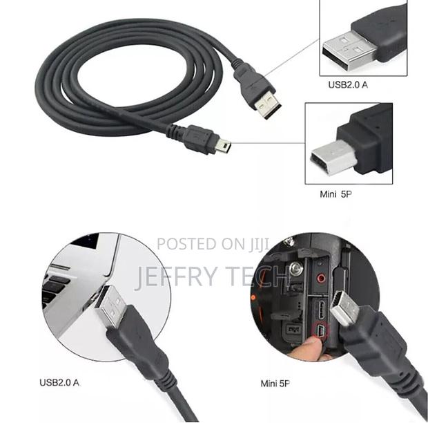 USB 2.0 Type A Male To Mini B Male Data Charger Cable - thumbnail 3