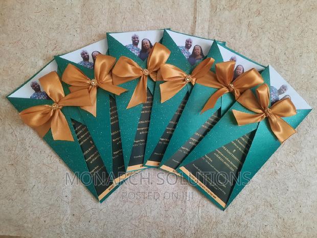 100pcs Wedding Cards. Emeral Green