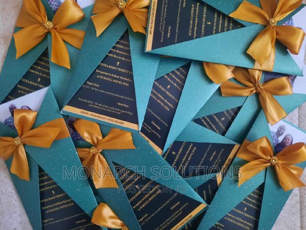 100pcs Wedding Cards. Emeral Green - thumbnail 2