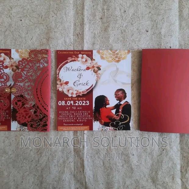 100 PCS Maroon Blend Wedding Invitations