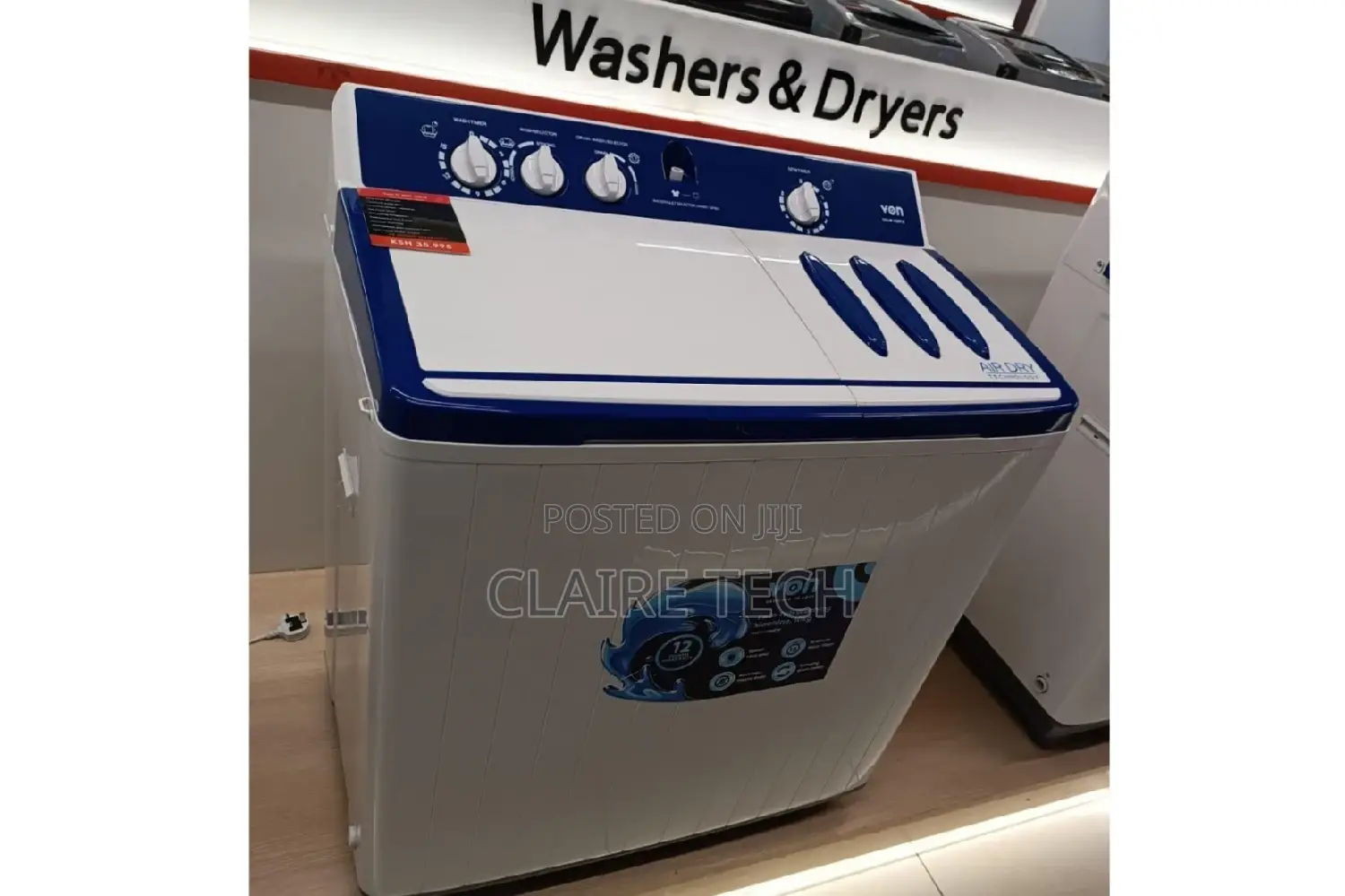 Von Washer!Twin Tub 10kg Washing Machine