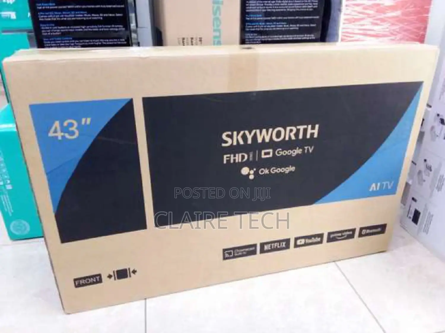 Skyworth 43E3A, 43" Full HD Frameless Smart Android TV