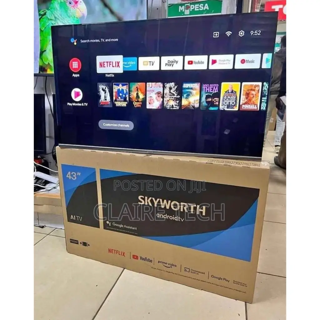 Skyworth 43inch Smart Android, Netflix, Youtube,Free Channel