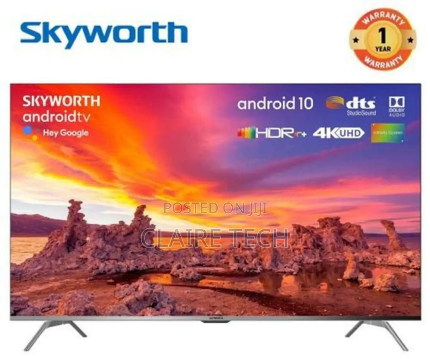 Skyworth 50G3A, 50′′ UHD Frameless Smart Android TV –