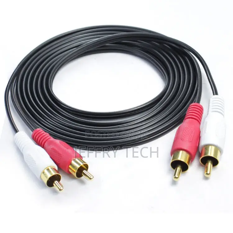 5M Long 2RCA Male to 2RCA Male Home Theater Audio Cable Dual