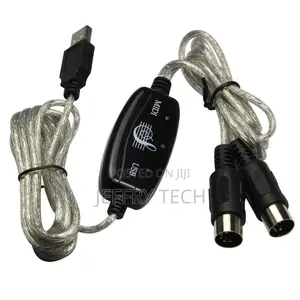 MIDI USB Interface Cable Line Converter PC to Music Keyboard