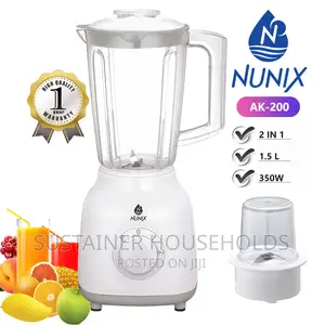 *Nunix AK200 White 2in1 Blender