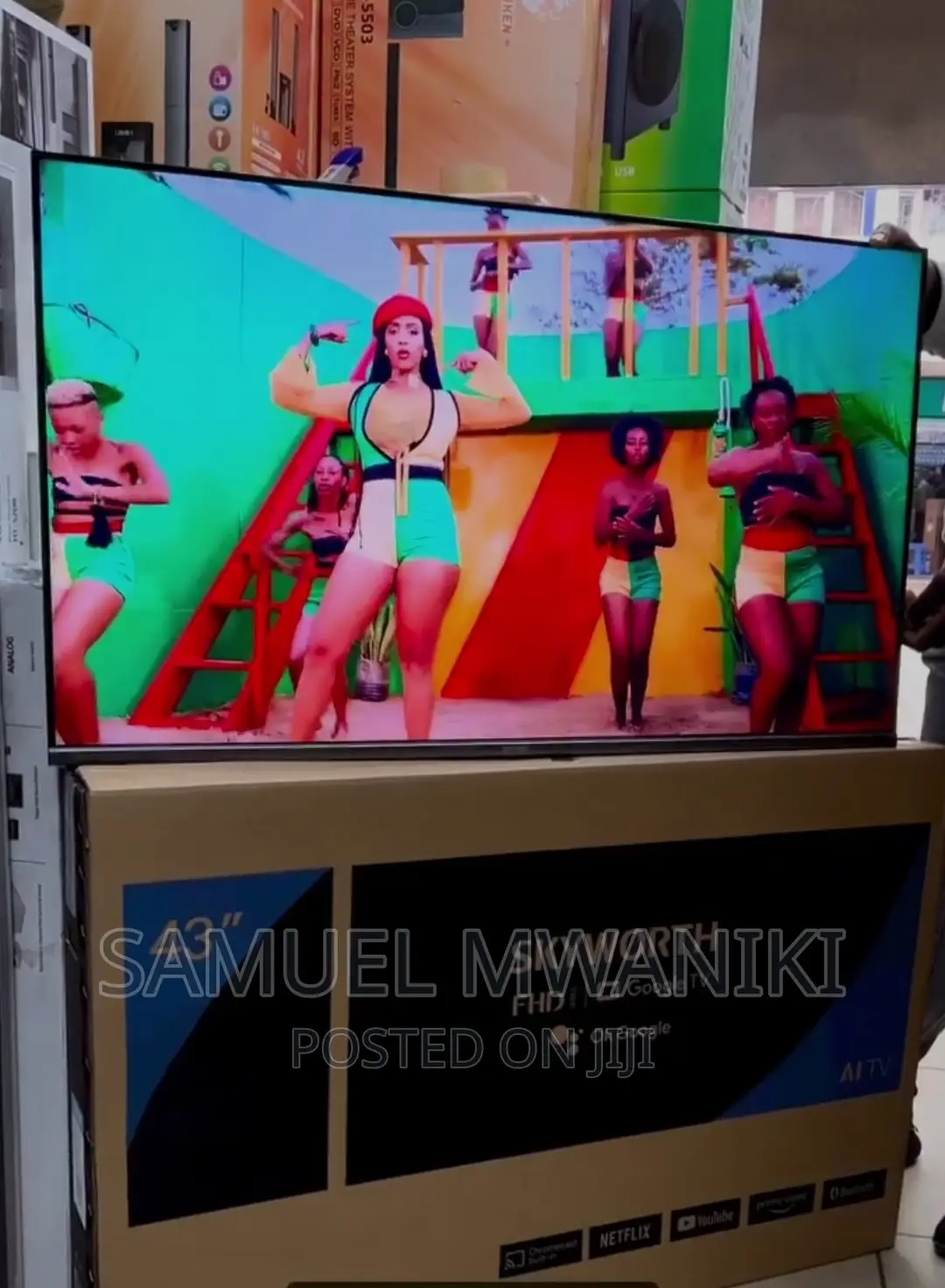 Skyworth 43" FHD Frameless Google Tv,Netflix,Google Assitant