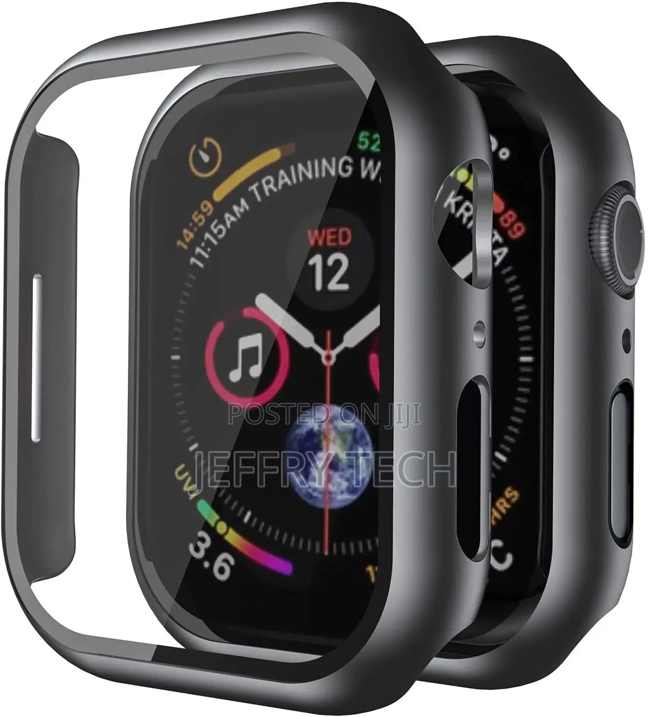 Apple Watch Series 8/7/6/Se/5/4 Screen Protector Glass+PC Ca