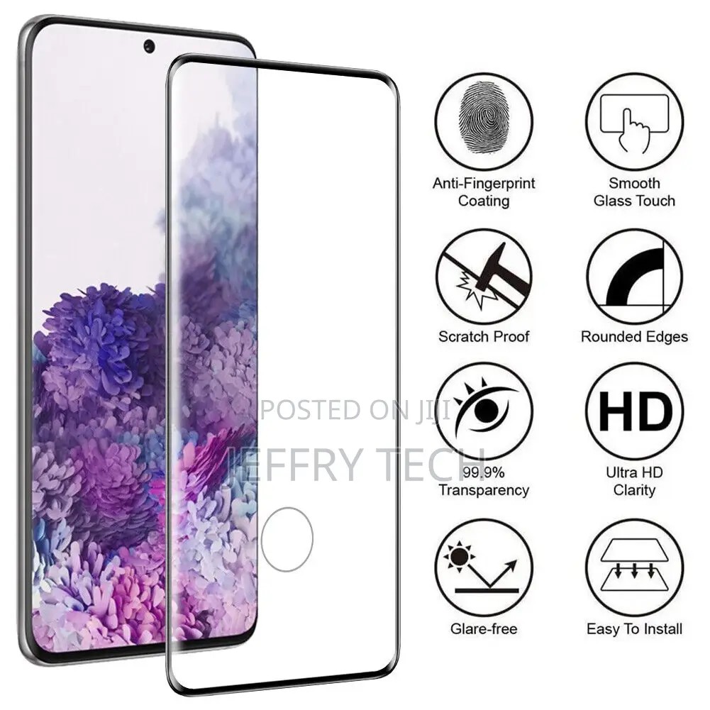 Tempered Glass Fingerprint Support for Galaxy S20 Ultra, S20