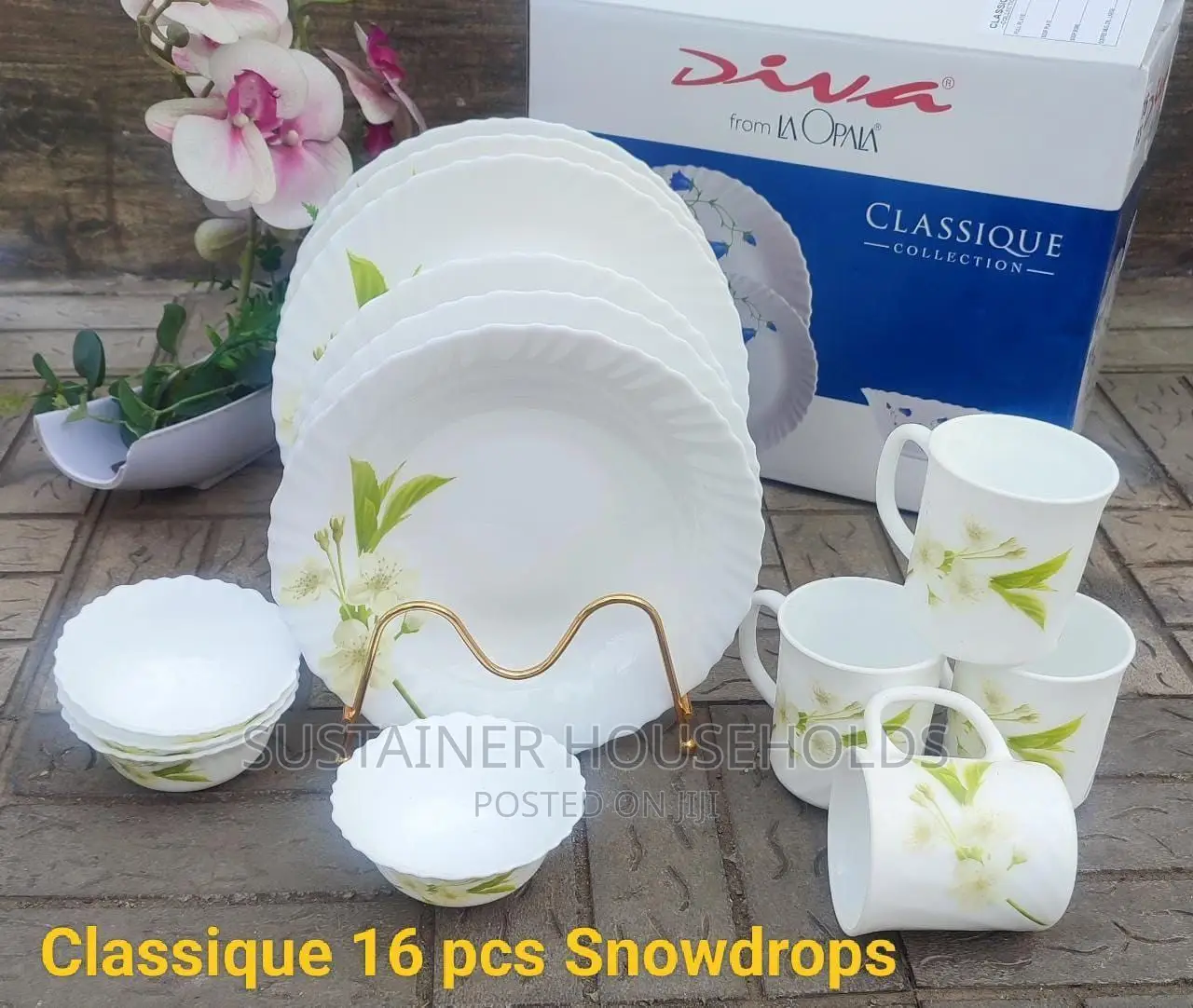 16pcs Classique Snowdrops Dinner Sets