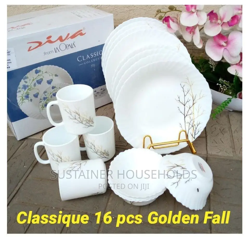 16pcs Classique Golden Fall Dinner Sets