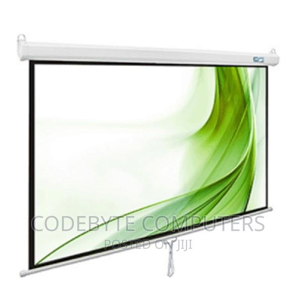 240 by 240 MANUAL PROJECTOR SCREEN - main view