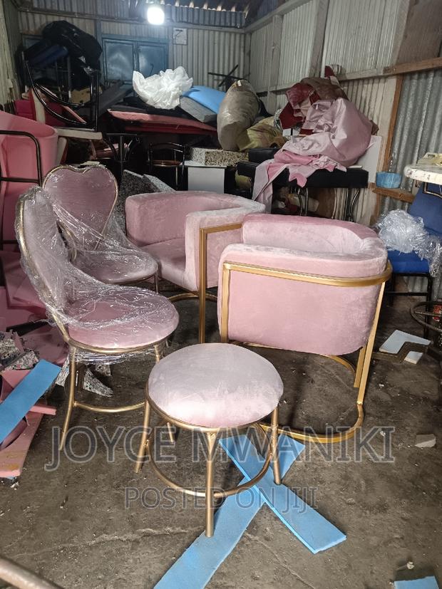 2 Big Styling Chairs, 2 Love Seats and a Stool. - main view