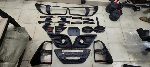 Hilux Revo Black Lamp Light Cover Kit Headlamp Protector Kit