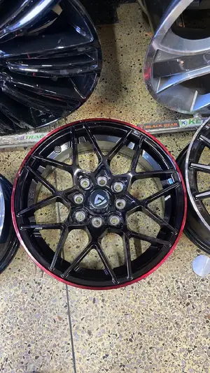 Universal Black Red 14 Inch Rims Set