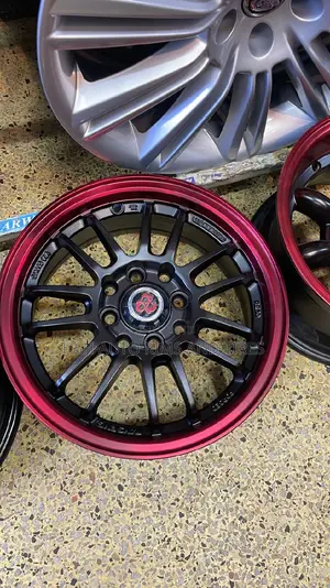Offset Rims Black Red 14 Inch