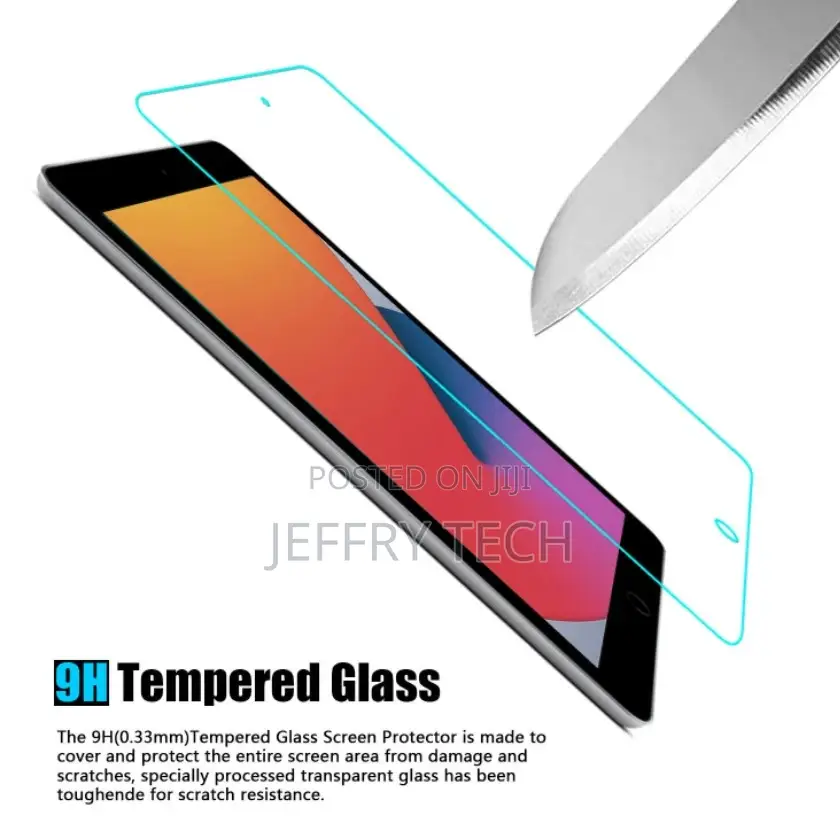 iPad 10.2 Inch,9th,8th 7th Gen. HD Premium Tempered Glass S