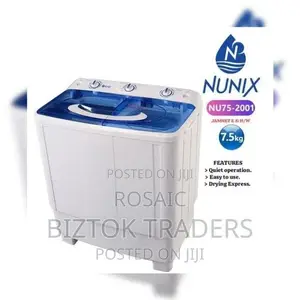 7.5 KGS Washing Machine, Nunix Washing Machine