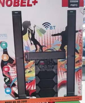 Nobel Tall Boy Speakers-Bt Hometheare-55000w Pmpo- Nb 2040
