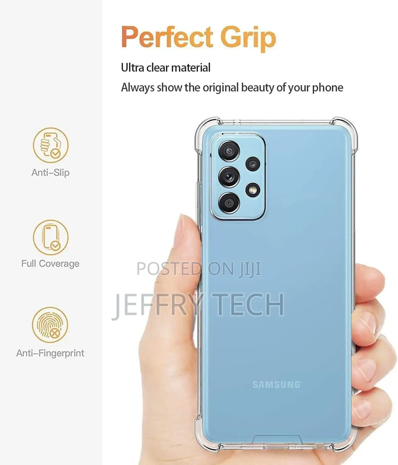 Samsung Galaxy A53 SM-A536U Clear Case Shockproof Hard Cover