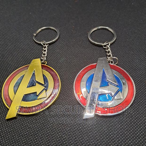 Avengers A Logo Keychain Marvel Keyholder Metal 3D Comics - thumbnail 3