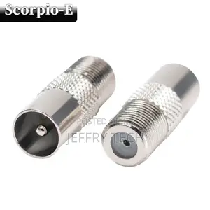TV Male To F Type Female RF Adapter Screw Socket Connectors