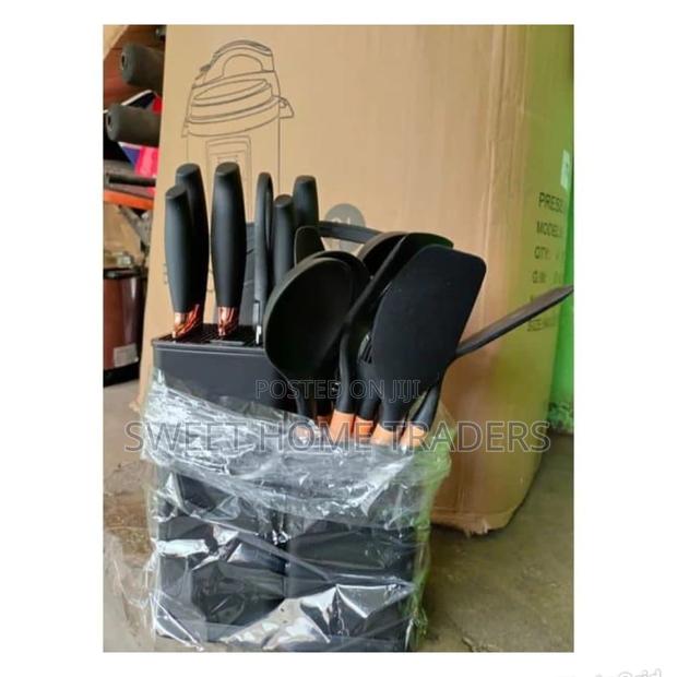 Generic 19 PCS Silicone Spoon Set With Knives: - main view