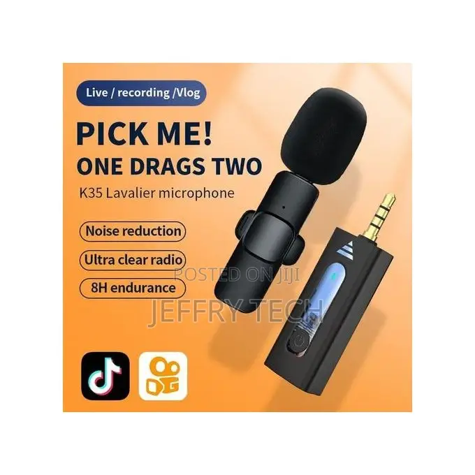  Dual Wireless Microphone for 3.5mm Supported Devices