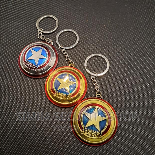Captain America Shield Keychain Key Holder Metallic Marvel - main view