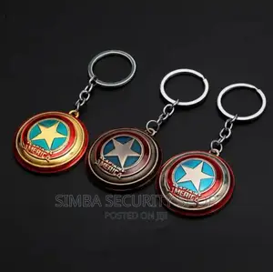 Captain America Shield Keychain Key Holder Metallic Marvel