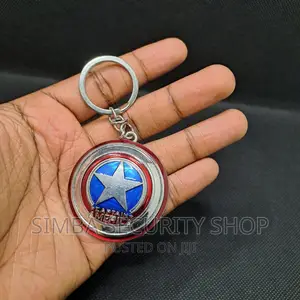 Captain America Shield Keychain Key Holder Metallic Marvel