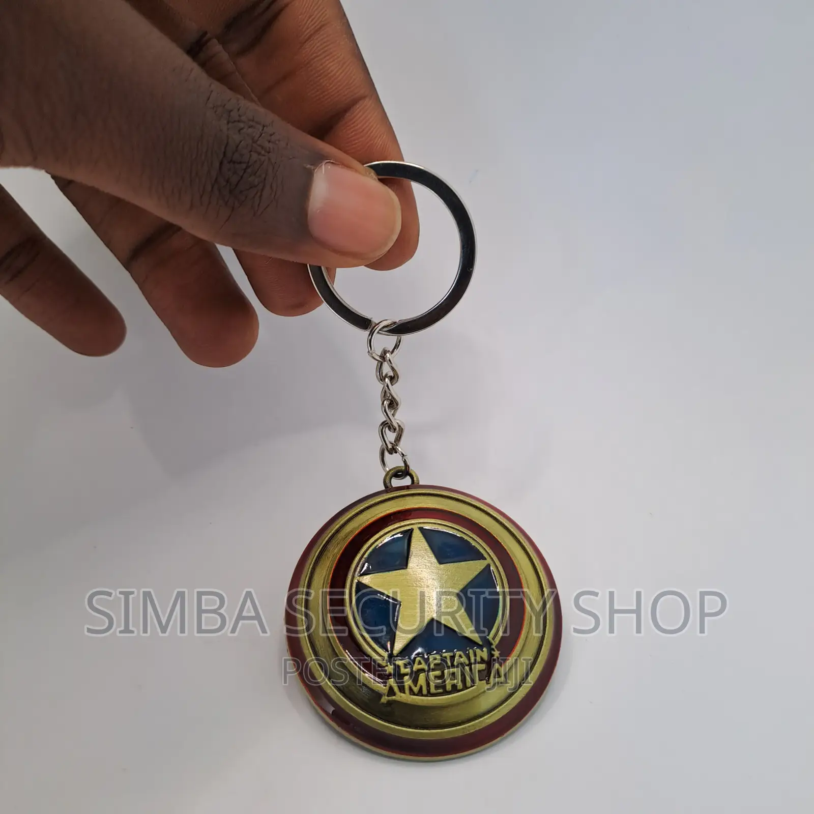Captain America Shield Keychain Key Holder Metallic Marvel